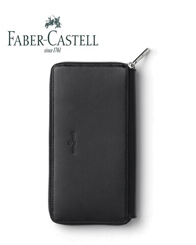 Кошелёк женский Faber-Castell на молнии, Classic Leather Collection, Black (188856)
