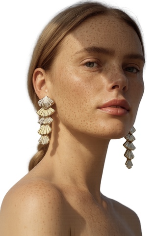 Серьги LEAVES BICOLOR