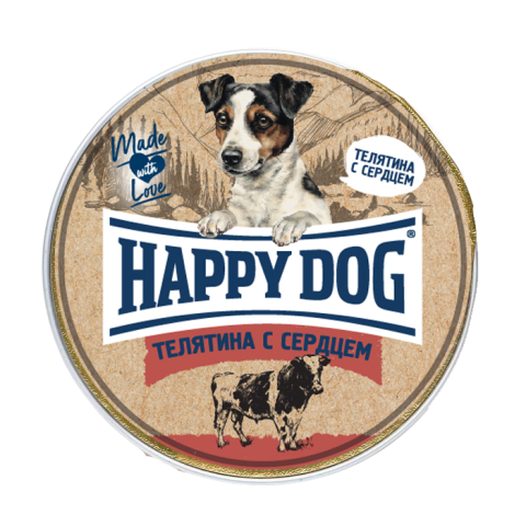 Happy Dog Natur Line консервы для собак паштет (телятина с сердцем) 125 гр