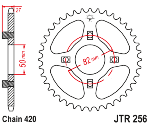 Звезда ведомая JTR256-40