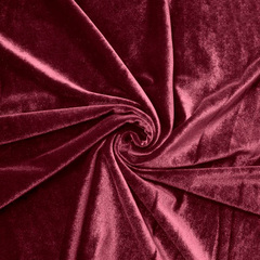 Бархат стрейч, 240 гр/м2, 98% п/э, 2% эластан, 150 см, клюквенный