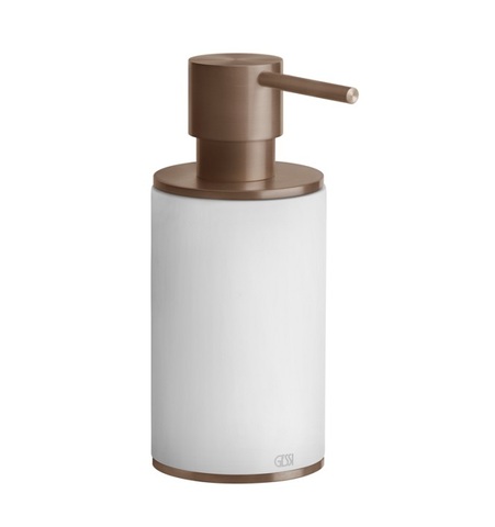 Gessi 316 ACCESSORIES Дозатор для жидкого мыла или лосьона, композит белый 54737-(708, Copper Brushed PVD)