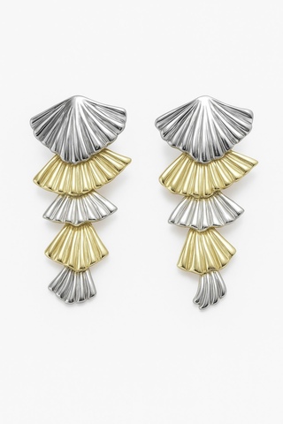 Серьги LEAVES BICOLOR