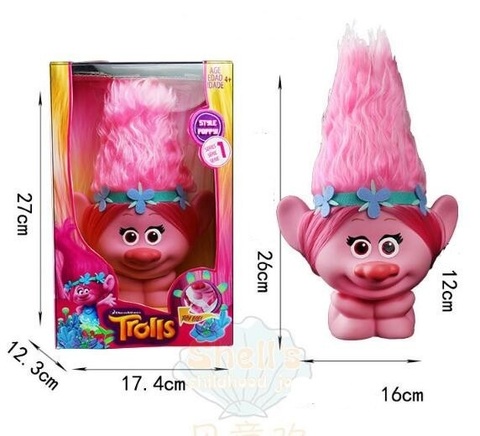 Тролли игрушка Розочка с подсветкой — Trolls toy Poopy Light