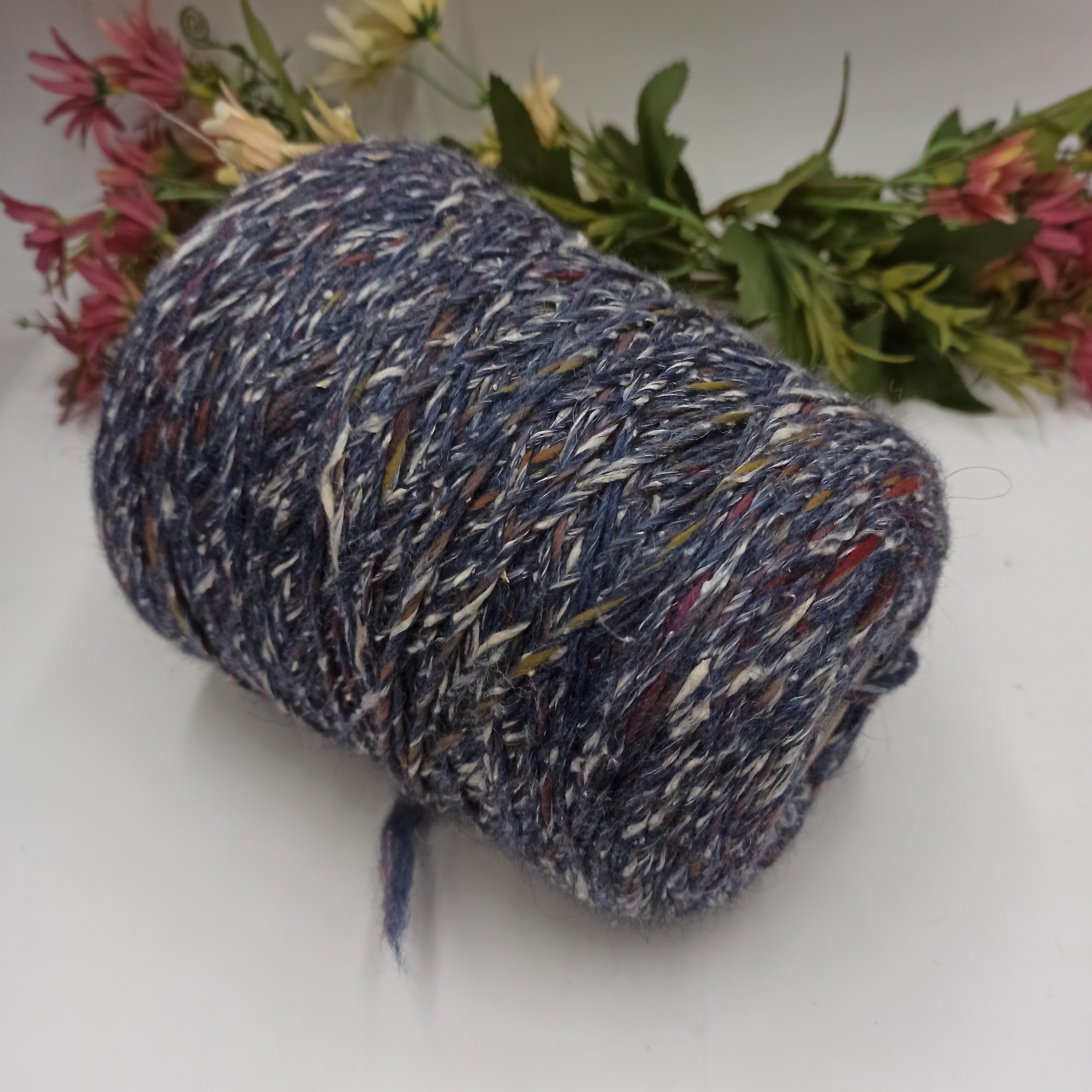 Твид Paella Pecci Filati 150м/100гр Темно-синий