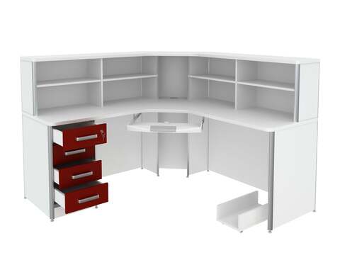 Стойка регистратора (1 рабочее место) ПОСТ 1 с габаритами 170х110х120 Серия ИДЕАЛ-2