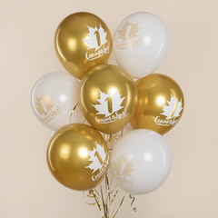 К 12''/30 см,  1 Сентября!, Белый/Золото, хром, 2 ст, 25 шт