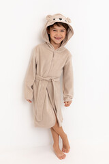 халат  для мальчика  К 5765-1/темно-бежевый(мишка)