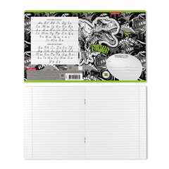 Тетрадь 18л., клетка, Erich Krause, скрепка, блок офсет, мелованный картон, "Dinosaur Park"