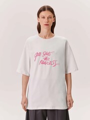 Футболка GOD SAVE THE PRINCESS белого цвета