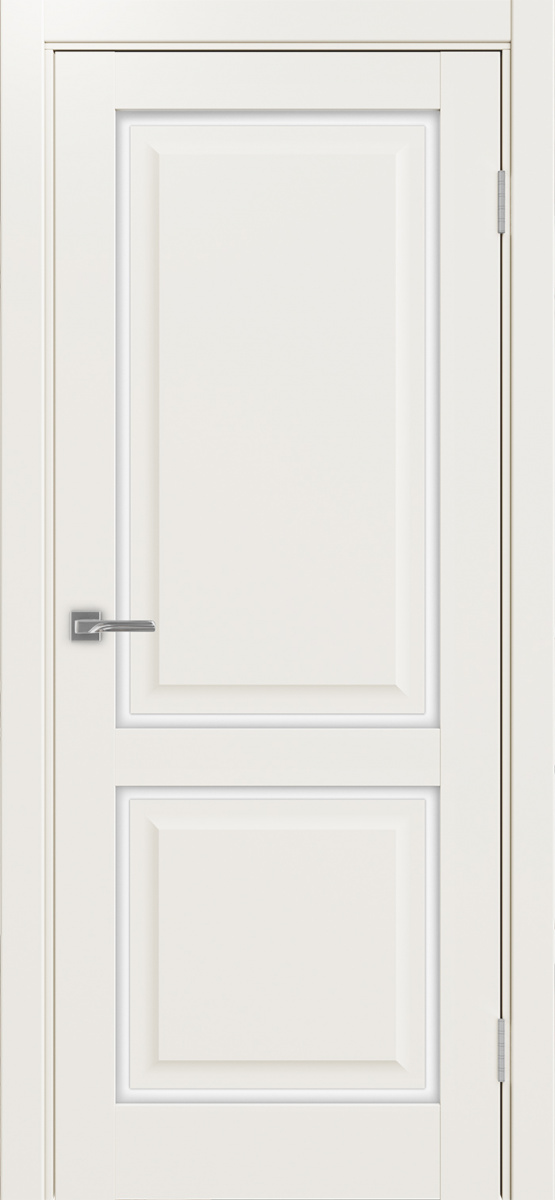 Дверь межкомнатная Оптима Порте Тоскана 602С.2121 ОФ4, цвет бежевый, экошпон, стекло лакобель белое