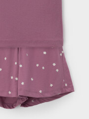 пижама  для девочки  К 1649/темная орхидея,поле с ромашками