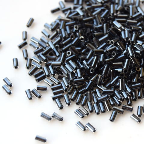 Стеклярус Тохо 3 мм 0344 черный/ Toho bugles 3mm