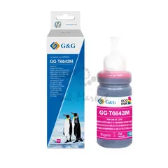 Чернила G&G GG-T6643M пурпурный 100мл для Epson L100, L110, L120, L130, L132, L210, L222