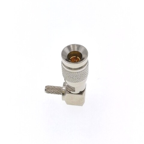 ВЧ-разъём DIN 1.0/2.3(male)угловой обжимной под кабель RG-316 DIN1.0/2.3-A121L