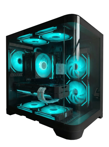 Игровой компьютер FIRESTRIKE Core i7 10700 / AMD Radeon RX 9060 XT 8GB / 32GB DDR4 / SSD 1TB / 750W / Windows 11 Pro — чёрный