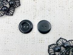 Пуговицы, d 1,8 см, 2 прокола, чёрный