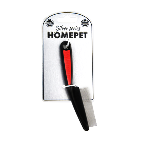 Homepet расческа с короткими зубьями пластиковая 14,5 см х 3,5 см 70 зубьев