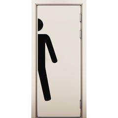 Купить Маятниковая влагостойкая дверь кремовая глухая MAN