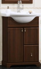 Тумба КЛИО 50, орех антикварный с умывальником Капри 55