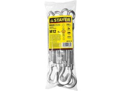 STAYER DIN 1480, М12, 4 шт, талреп крюк-кольцо (30515-12)