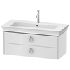 Duravit White Tulip  Тумбочка подвесная, 410x984x458 мм, 2 ящика с ручкой, цвет: белый высокоглянцевый WT435208585