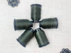 Набор ниток лавсановые 86л, 250 м, 5 шт, тёмный хаки