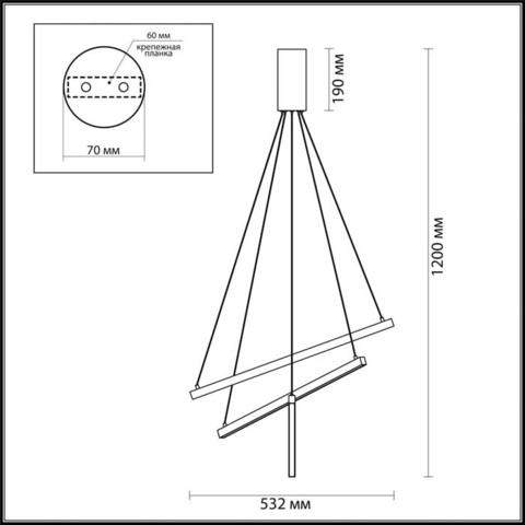 Подвесной светильник 3860/39L серии COMETA