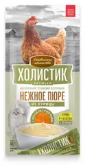 Деревенские лакомства для кошек Нежное пюре  из курицы с икрой летучей рыбы 4х10г