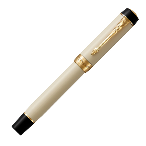 Ручка перьевая Parker Duofold, Ivory/Black GT, F (1931391)