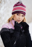 Утепленный женский лыжный костюм Nordski Drive Black-Orchid W с высокой спинкой