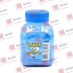 Тонер БУЛАТ HP Color LJ CP1215, Color LJ M251 (Голубой, банка 40 г)