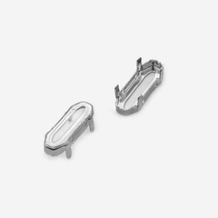 Оправа (цапы) для кристаллов Длинный Овал (Long Classical Oval) 15*5мм, родирование