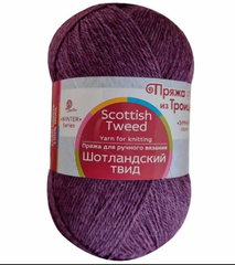 Пряжа "Шотландский твид", 100% шерсть, 100 гр - 360 м, цикломеновый меланж
