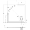 BelBagno TRAY-MR-UNO-R-90-550-35-NERO TRAY-MR-UNO-R-90-550-35-NERO Поддон из искусственного мрамора