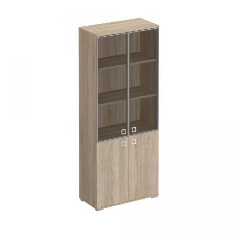 КС 306 Шкаф для документов со стеклянными тонированными дверьми в рамке (90.2x44.2x221)
