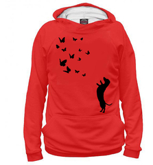 Толстовка "Такса и бабочки"