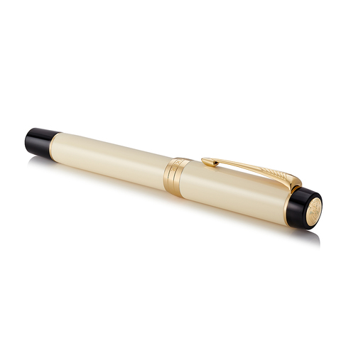 Ручка перьевая Parker Duofold, Ivory/Black GT, F (1931391)