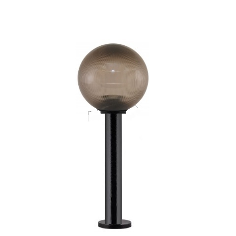 Садово-парковый светильник шар дымчатый призма D250mm с пластиковой опорой H600mm
