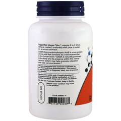 Now Foods, ГАМК, 500 мг, 200 капсул