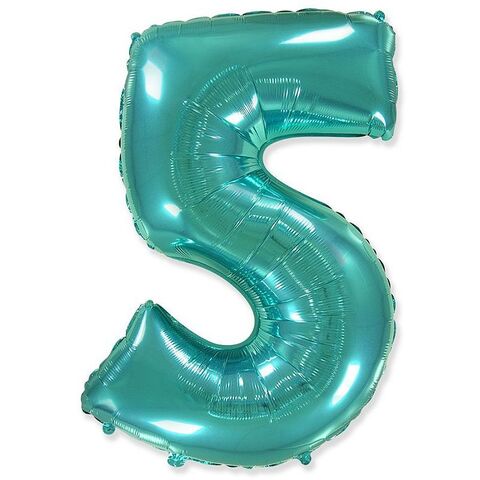 Цифра "5" Бирюзовый