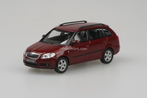Skoda Fabia II 2007 Flamenco red metallic Abrex 1:43