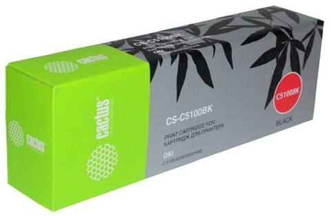 Картридж лазерный Cactus CS-C5100BK 42127408 черный (5000стр.) для Oki C 5100/5200/5300/5400