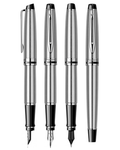 Ручка перьевая Waterman Expert Essential, St. Steel CT, F (S0952040)