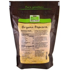 Now Foods, Real Food, органический попкорн, 680 г (1,5 фунта)