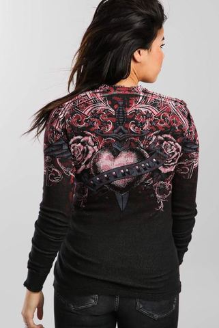 Affliction | Пуловер двусторонний женский Scarlett Opal AW23786 обратная сторона спина