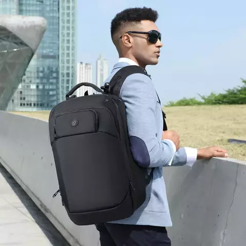 Картинка рюкзак городской Ozuko 9717 Black - 2