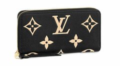 Кошелек женский Louis Vuitton Zippy черный/бежевый