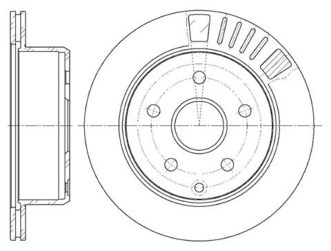 Диск тормозной вентилируемый G-brake  GR-02198