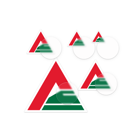 Виниловые стикеры «Эмблема „Локомотива“ 1993 года». Лист А5